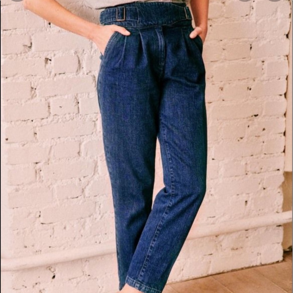 Sezane Francky Trousers Women Denim Size38/US6